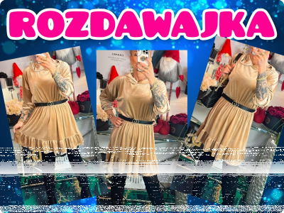 Wygraj sukienkę welurową z paskiem