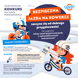 Konkurs "Bezpieczna jazda na rowerze zaczyna się od dobrego przygotowania!"
