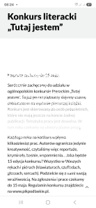 Konkurs literacki "Tutaj jestem"