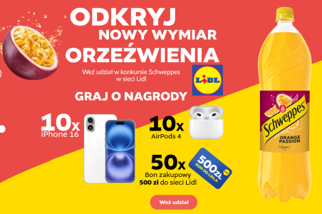 Konkurs "Odkryj Nowy Wymiar Orzeźwienia" Lidl