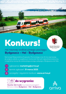 Konkurs kreatywny na nazwę pociągu Bydgoszcz – Hel