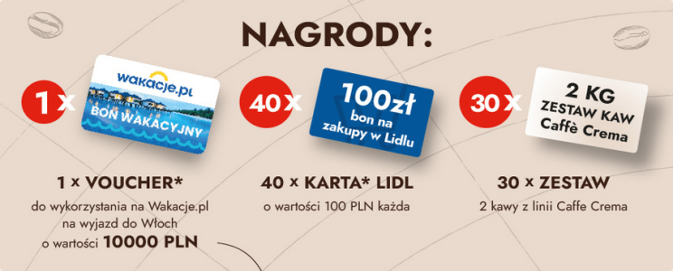 Konkurs "Segafredo Club w Lidlu" do godz. 10:00