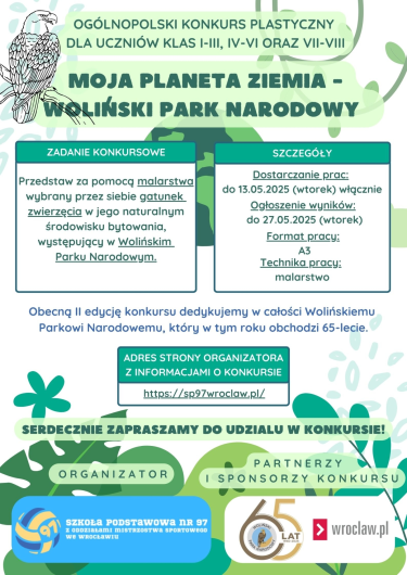 Ogólnopolski Konkurs "Moja Planeta Ziemia 2025 - Woliński Park Narodowy"
