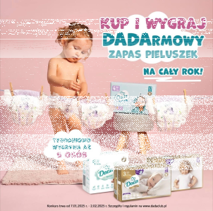 Konkurs "Dada – zapas pieluszek na cały rok" Biedronka