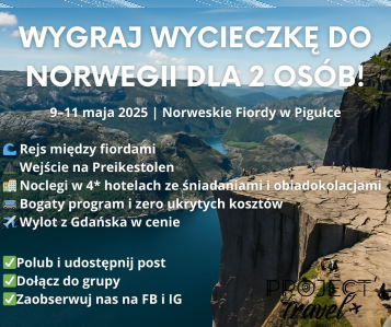 Konkurs "Moje najpiękniejsze podróżnicze wspomnie" do godz. 17:00