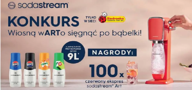 Konkurs "Wiosną wARTo sięgnąć po bąbelki" Biedronka