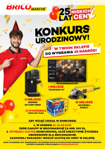 Konkurs "Świętuj z nami ćwierć wieku niskich cen" Bricomarché