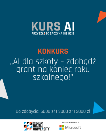 Konkurs "AI dla szkoły – zdobądź grant do 5000 zł!"