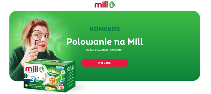 Konkurs "Polowanie na kapsułki Mill" Żabka