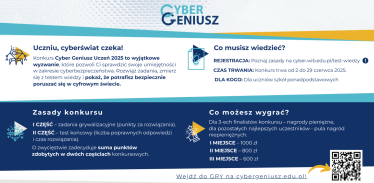 Konkurs "Cyber Geniusz Uczeń na platformie grywalizacyjnej"