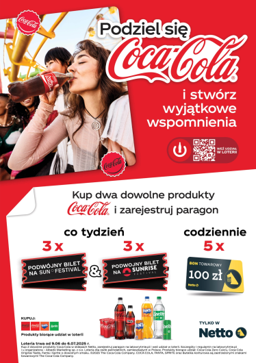 Loteria "Tak smakuje lato z Coca-Cola" Netto
