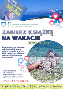Tarczyn: Konkurs "Zabierz książkę na wakacje - foto zabawa Biblioteka w Tarczynie"