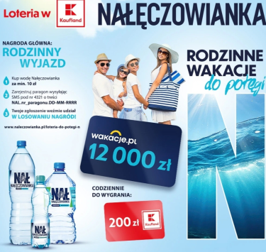 Loteria "Rodzinne wakacje do potęgi N" Kaufland
