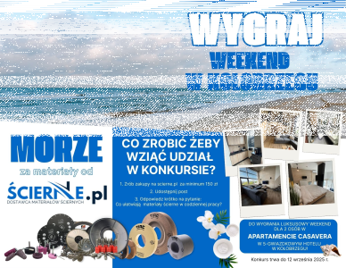 Konkurs "Morze za materiały – wygraj luksusowy weekend z scierne.pl"
