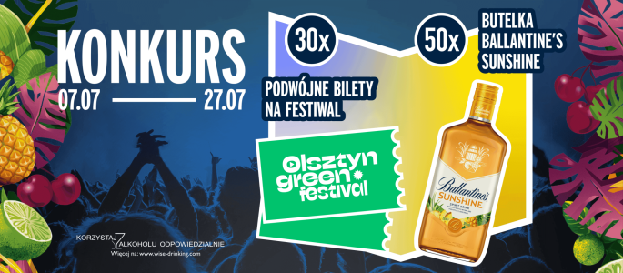 Konkurs "Olsztyn Green Festival x Ballantine’s" 18+