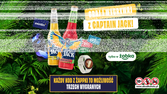 Konkurs "GRAJ i WYGRYWAJ z Captain Jack" Żabka, 18+