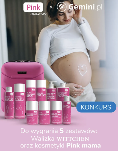 Wygraj 5 zestawów walizka + kosmetyki Pink mama