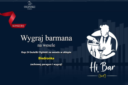 Konkurs "Ogiński: Wygraj Barmana na wesele" Biedronka, 18+