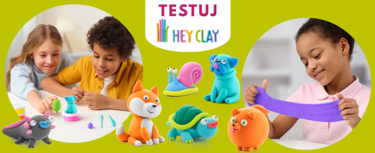 Konkurs "Ulepcie sobie zwierzaka! Rodzinne testowanie masy Hey Clay"