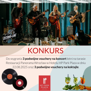 Konkurs "Koncert letni na tarasie Restauracji Panorama nad Odrą - premiera płyty zespołu Second Line"