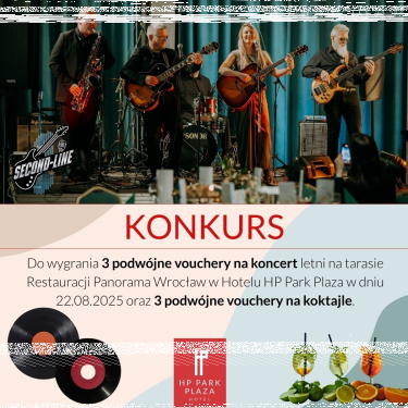 Konkurs "Koncert letni na tarasie Restauracji Panorama nad Odrą - premiera płyty zespołu Second Line"