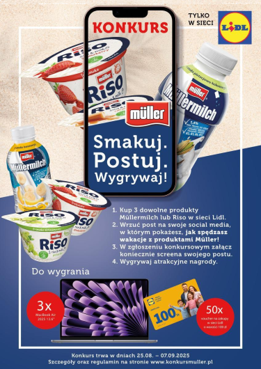 Konkurs "SMAKUJ. POSTUJ. WYGRYWAJ!" Lidl