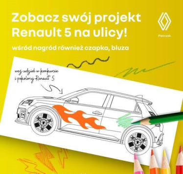Konkurs "Pokoloruj Renault 5 i wygraj nagrody"