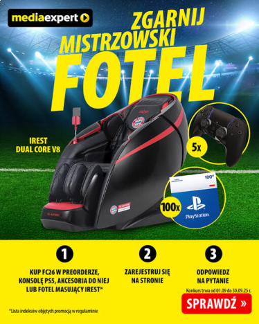 Wygraj fotel masujący IREST! Media Expert