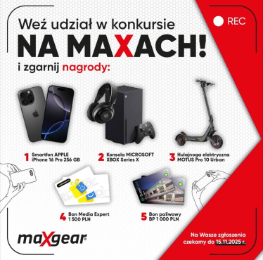 Konkurs NA MAXACH - wygraj z MaXgear!