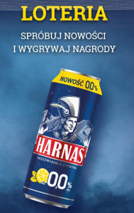 Loteria "Harnaś Orzeźwiająca Cytryna" ABC, Delikatesy Centrum, Duży Ben, Euro Sklep, Gama, Groszek, Lewiatan, 18+