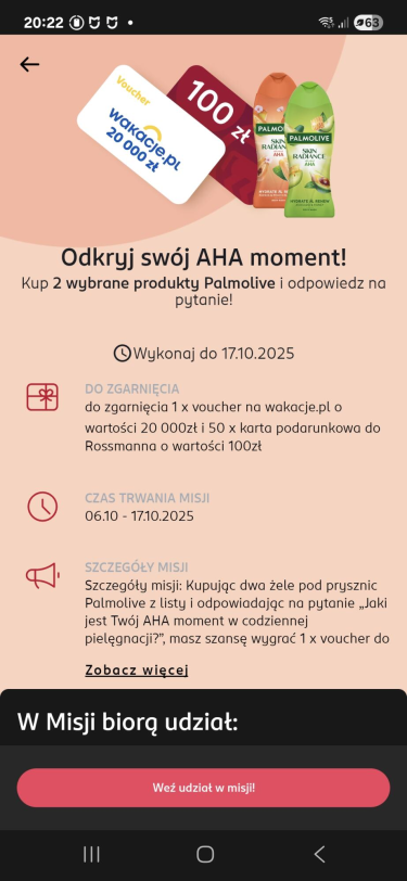 Konkurs "Misja w aplikacji Rossmann Palmolive"