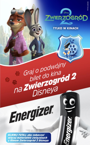 Konkurs "Energizer x Zwierzogród 2 Disneya"