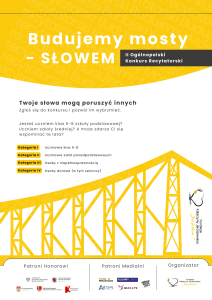II Ogólnopolski Konkurs Recytatorski "Budujemy mosty - SŁOWEM"
