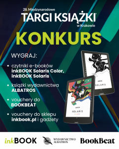 Wygraj czytnik e-booków inkBOOK, książki wyd. Albatros i kody do BookBeat