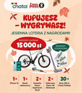 Kupujesz-Wygrywasz. Jesienna loteria z nagrodami! Chata Polska