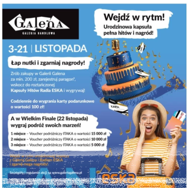 Jaworzno: Loteria "Wejdź w rytm! Urodzinowa kapsuła pełna hitów i nagród"