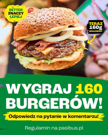 Konkurs "ALERT 160 burgerów ze 160g wołowiny za FREE"