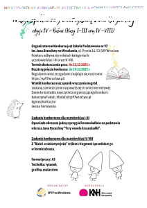 Konkurs "Nasze spotkania z twórczością Jana Brzechwy" IV edycja