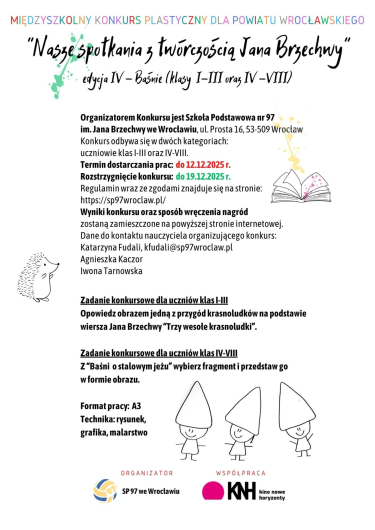 Konkurs "Nasze spotkania z twórczością Jana Brzechwy" IV edycja