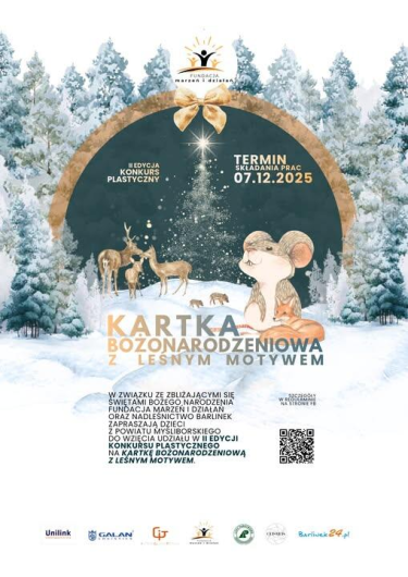 Konkurs "Kartka Bożonarodzeniowa z leśnym motywem"