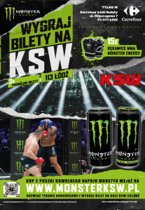 Łódź: Konkurs "Emocje KSW z Monster" Carrefour Bałuty, 18+