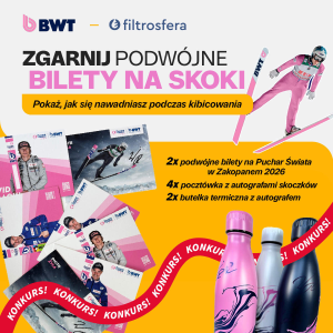 Konkurs fotograficzny "Pokaż, jak się nawadniasz, kibicując naszym skoczkom"