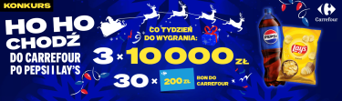 Konkurs "Świętuj z duetem Pepsi i Lay’s" Carrefour, etapy tygodniowe