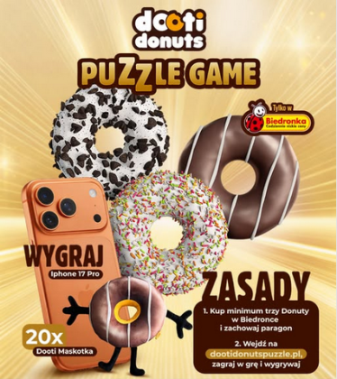 Konkurs "Dooti donuts puzzle game" Biedronka