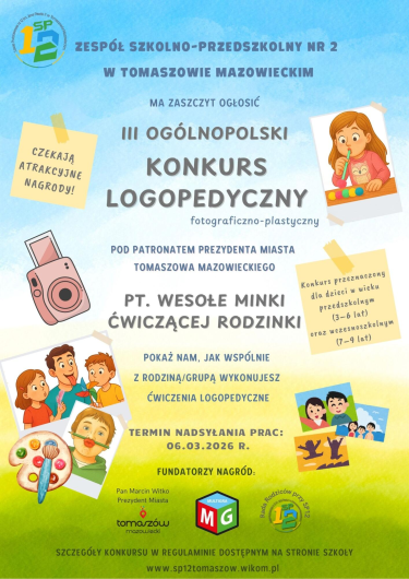 III Ogólnopolski Konkurs Logopedyczny "Wesołe minki ćwiczącej rodzinki"