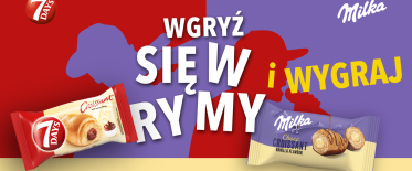 Konkurs "7Days & Milka - Wgryź się w rymy jak w rogalik" Żabka