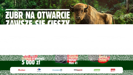 Konkurs "Wygrywaj z Żubrem" Auchan, Carrefour, E. Leclerc, Intermarche, Stokrotka, Topaz, 18+