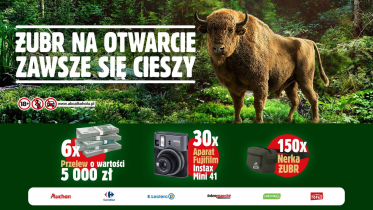 Konkurs "Wygrywaj z Żubrem" Auchan, Carrefour, E. Leclerc, Intermarche, Stokrotka, Topaz, 18+