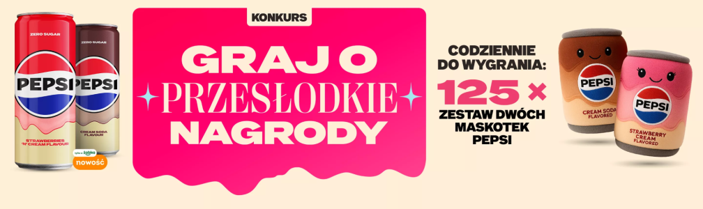 Konkurs "Przesłodkie maskotki Pepsi Treats" Żabka, etapy dzienne