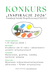 Konkurs "Fundacja Sztuki Współczesnej PALETA 2026"